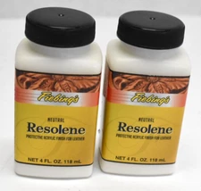 Fiebing's Acrylic Resolene 4 Oz Protective Acrylic Finish For Leather Lot Of 2