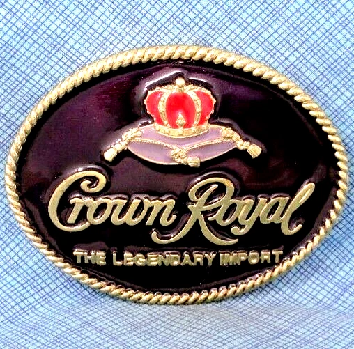 皇冠皇家威士忌促销皮带扣传奇进口西部复古 1994 年 .NOX305 — 第 2/4 张图片