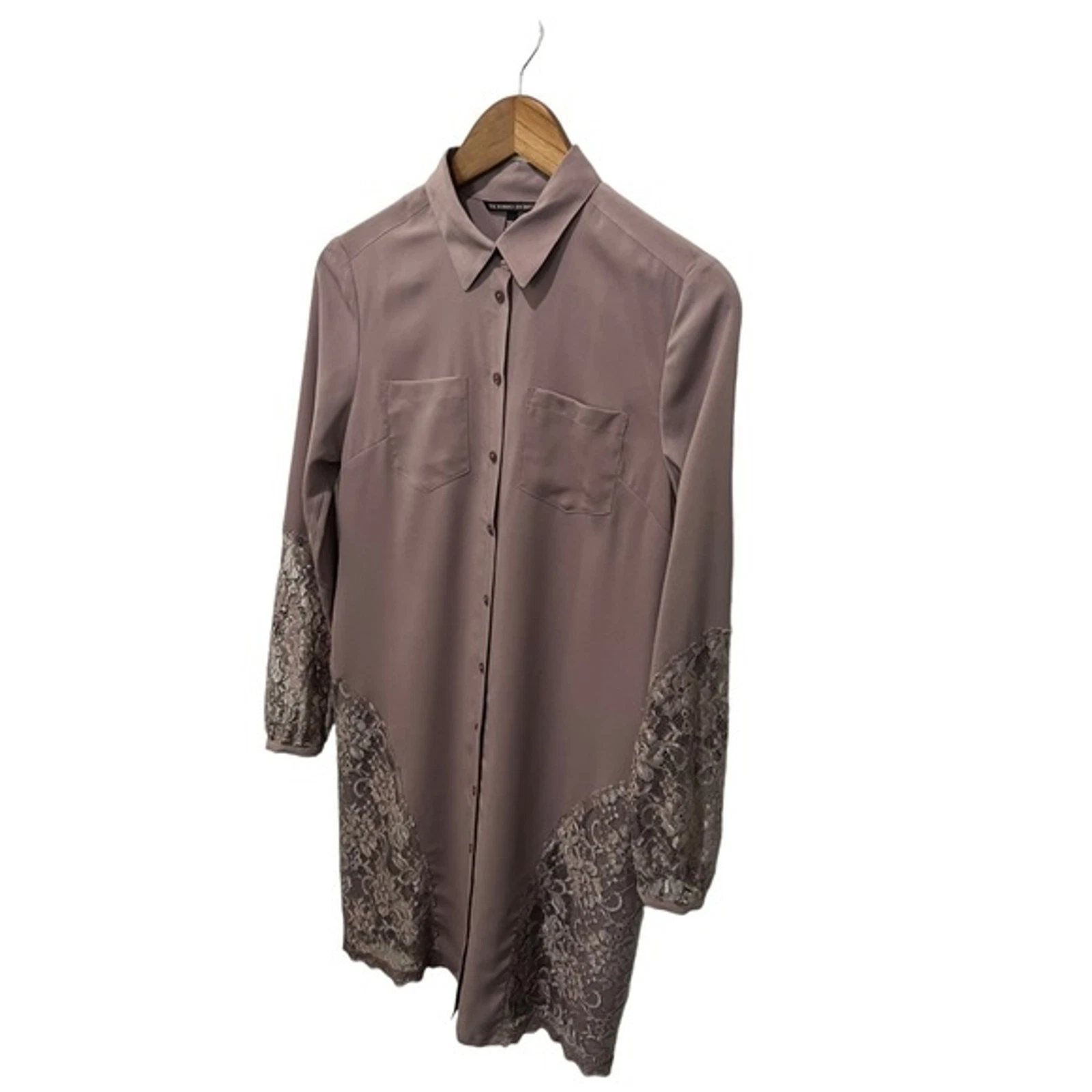 UNDERCOVER ABITO CAMICIA VICTORIA'S SECRET LILAC LEGGERA VIOLA CON BOTTONI IN PIZZO TAGLIA 0