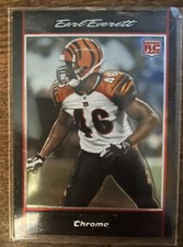 2007 Bowman Chrome Football Card #BC34 Earl Everett Rookie Cincinnati Bengals