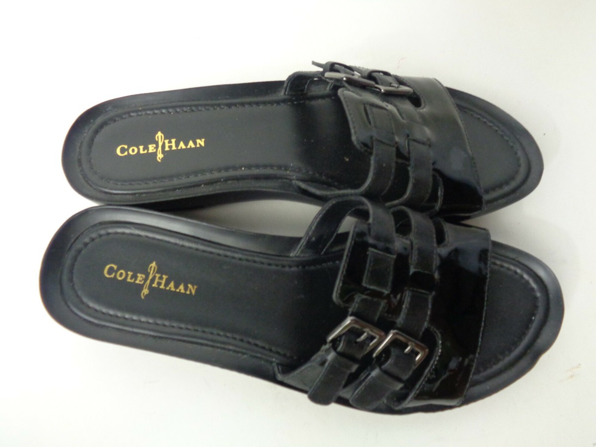 Cole Haan NikeAir Sandals Black Leather Buckle Slides Mens 13M Excellent Amazon.com | Cole Haan Men main image 2