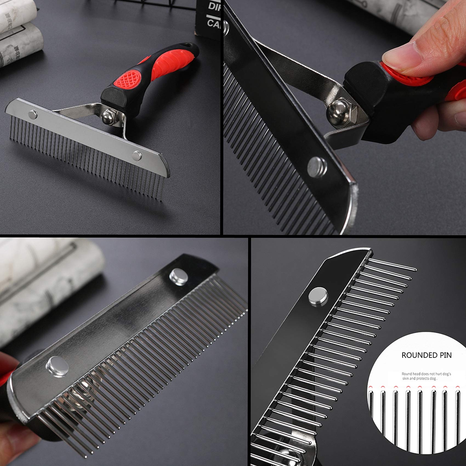 Undercoat Rake For Dogs - Deshedding Tool For Long-Haired Breeds Like Husky, German Shepherd 1 thumbnail image