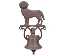 Esschert Design TüRglocke Glocke Doorbell Hund Dog Gusseisen Braun Landhaus DB83