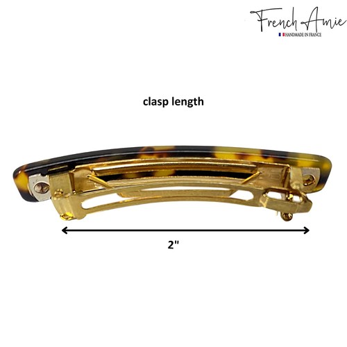 Cordón de pelo French Amie pequeño de 2 1/4" de celuloide hecho a mano para mujeres y niñas - Imagen 13 de 33