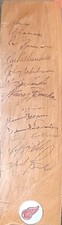 1972-73 DETROIT RED WINGS TEAM AUTOGRAPHED  BLADE ALEX DELVECCHIO NHL HOCKEY 