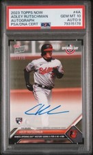 Adley Rutschman - 2023 TOPPS NOW 4A Auto 35/99 PSA 10/9 - Jersey Match RC
