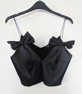 black satin top zara
