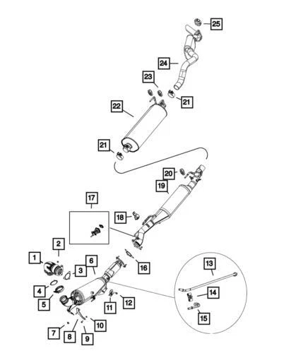 正品 Mopar 2014 - 2019 Ram 1500 经典排气挂钩支架 68281952AA — 第 3/3 张图片