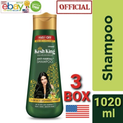 Kesh King Shampoo OFFICIAL USA 3 Box 1 LITRE Strong Health Hairs Fresh Ayurvedic