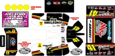 1RC SPRINT WRAP DAVID GRAVEL 2020 THEME WRAP KIT 1x18 SCALE | eBay