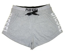 Diesel Big Girls S/S Heather Gray & Black Pull-On Short Size 7 8/10 12 14 $28