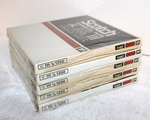 5- Vintage Scotch 111 Magnetic 7" x 1/4" Reel to Reel Tapes ~ NIB - Picture 3 of 3
