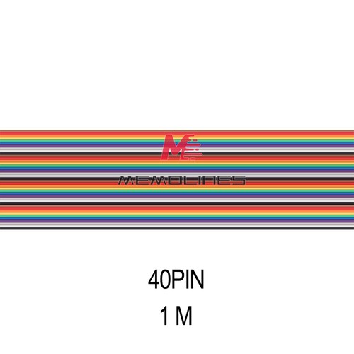 1M 10/14/16/20/40/64P 1.27mm PITCH Color Flat Ribbon Cable Rainbow Dupont Wire - Picture 4 of 22