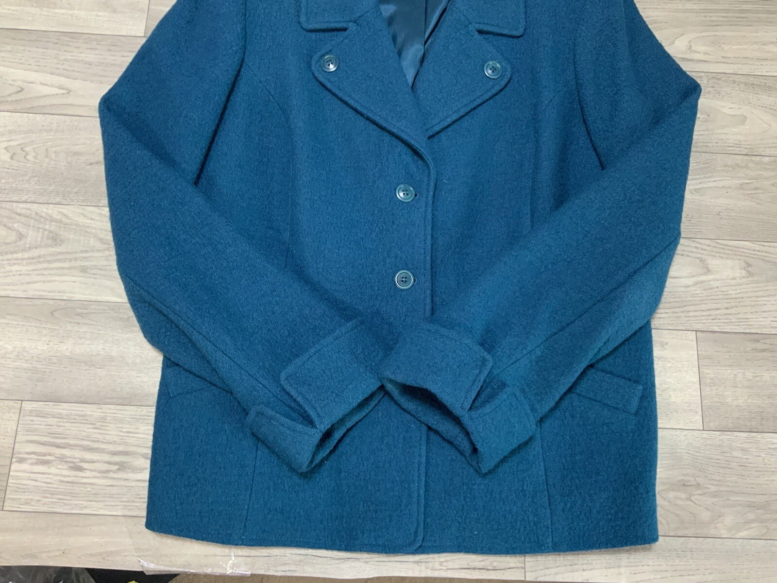 Pendleton Virgin Wool Blazer Jacket Dark Teal Lin… - image 8