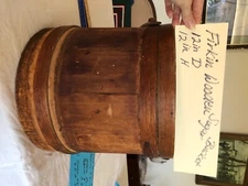 antique wooden firkin sugar bucket