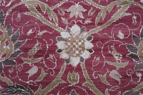 WILLIAM MORRIS CURTAIN FABRIC DESIGN "Montreal" 3.2 METRES RUSSET LINEN BLEND - Picture 2 of 6