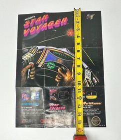 Vintage Acclaim 1987 STAR VOYAGER Nintendo NES Video Game Poster ACL-SV-US Only