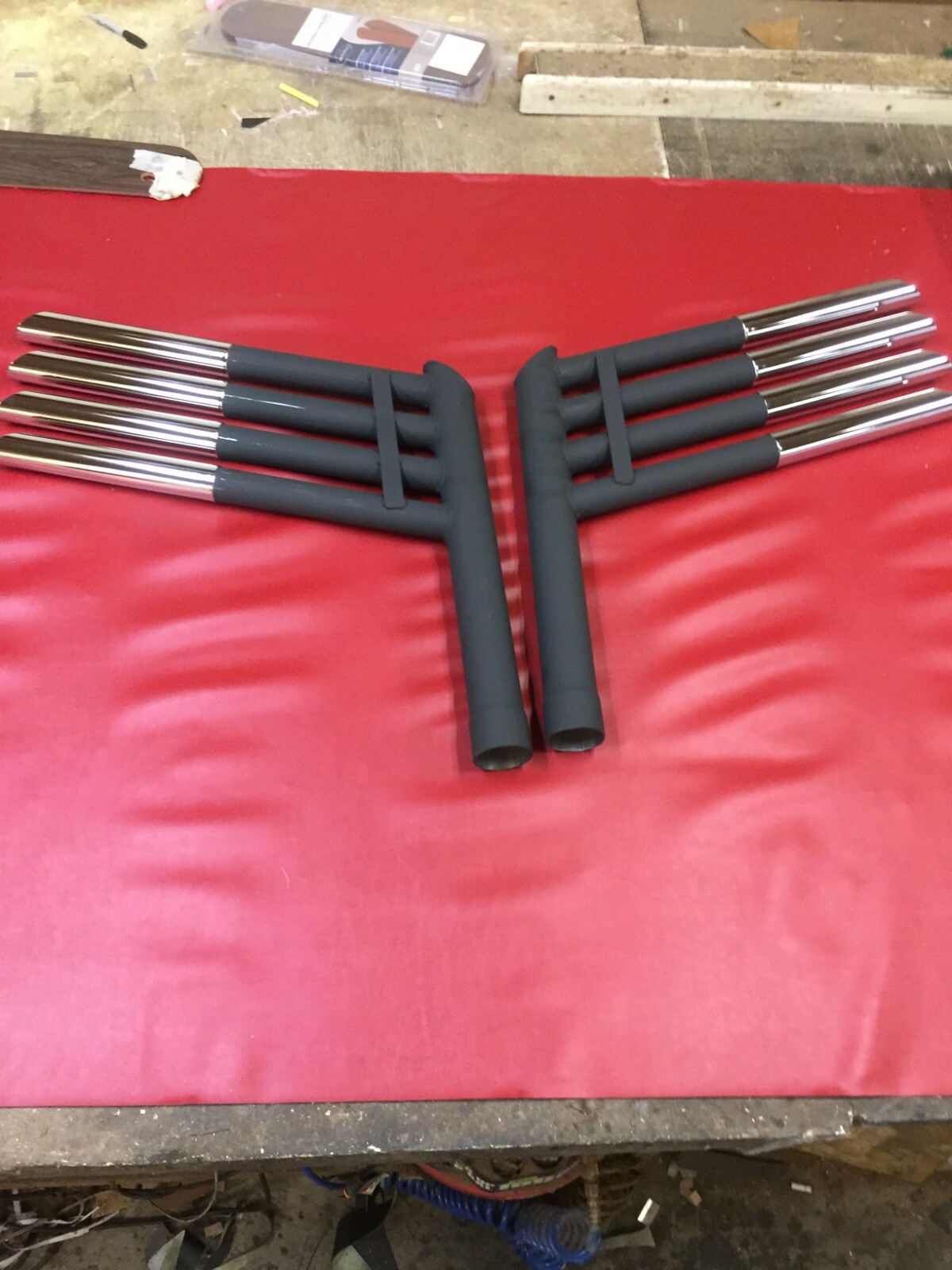 MAD MAX ZOOMIE ZOOMIES HEADERS EXHAUST SIDE PIPES.VAN, HOT ROD. RAT ROD