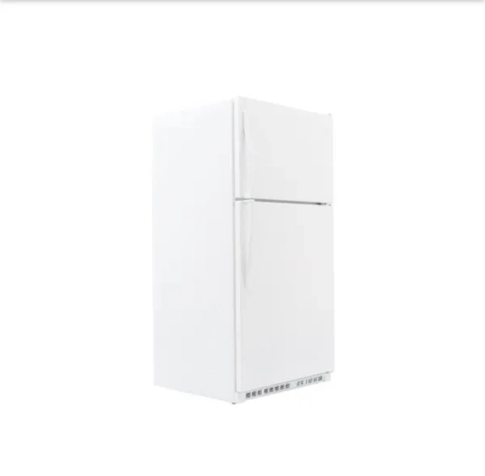 Refrigerador Whirlpool usado año antiguo/blanco/20 pies cúbicos/gran forma/estantes de vidrio Foto 2 de 4