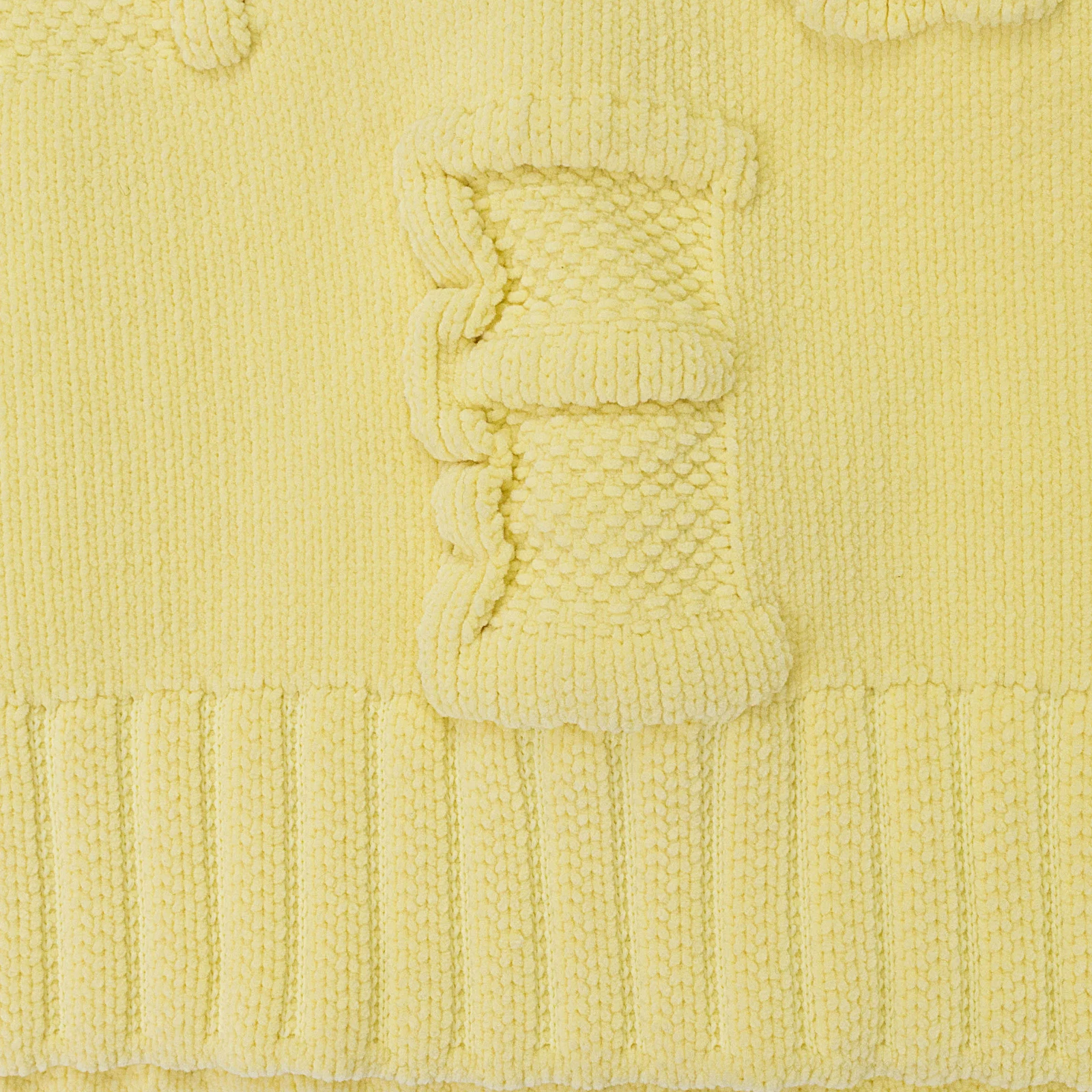 Maglione maglia ciniglia alfabeto giallo Bottega Veneta nuovo con etichette taglia XL $2150