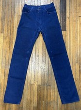 Vintage 1980s Gap Corduroy Pants 31X36 Blue Made In USA Western Cowboy Hippie