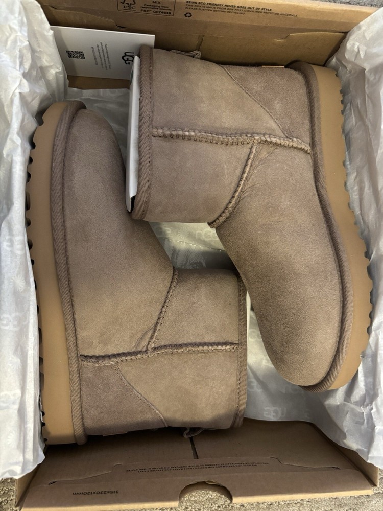 UGG Classic Mini II Boots Grey 1016222 Size 6 Women's NEW