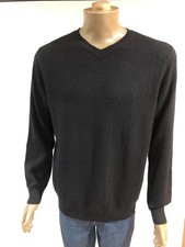 Apt.9 2-Ply 100 Cashmere Black V-Neck Sweater Size M