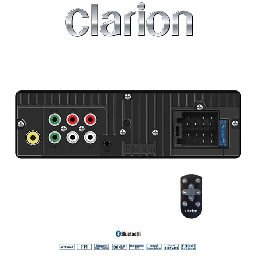 Clarion P11 Autoradio 1DIN Bluetooth MP3 AUX USB RCA x6 ( subw ) + Ferbedienung - Bild 4 von 4