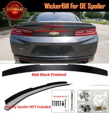 G2 Rear Gurney Flap Matt Black Decklid Wickerbill For 16-24 Camaro RS Spoiler