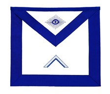 MASONIC BLUE LODGE OFFICER APRON HAND EMBROIDERED - WORSHIPFUL MASTER