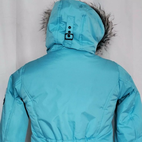 Hawke & Co Outfitter Winter Down Jacket Blue Hood Faux Fur 16 - Picture 10 of 12