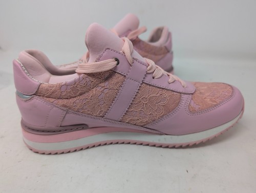 EXCELLENT! Dolce Gabbana Pink Running Shoes Sneakers Lace Design Size 7 - Picture 3 of 7