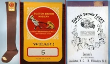 1920s Buster Brown Hosiery Unused with Original Label & Sticker + 1950s Notepad