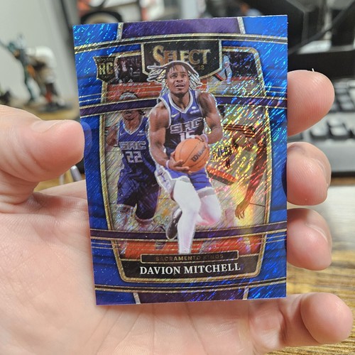2021 Panini Select DAVION MITCHELL Blue Shimmer Prizm #280 Rookie RC - Picture 2 of 5