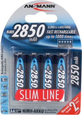 Ansmann AA 2850 mah 4pk Slimline Version