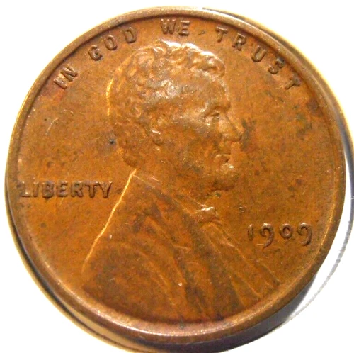 1909 VDB Lincoln Cent, EF/AU (09VDR8)