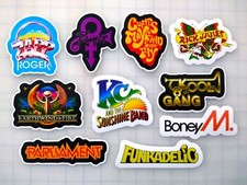 Funk Vinyl Sticker Lot 10 Pack SET 1 disco r b band soul jazz dj dance rock