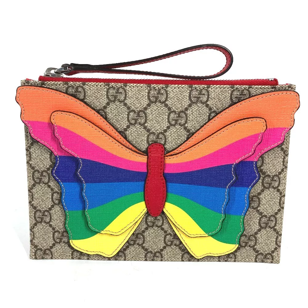 GUCCI 550781 GG sac papillon suprême poche avec sangle sac d'embrayage inutilisé