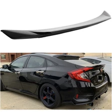 Trunk Spoiler Wing Fits 2016-2021 Honda Civic Sedan ABS Gloss Black Rear