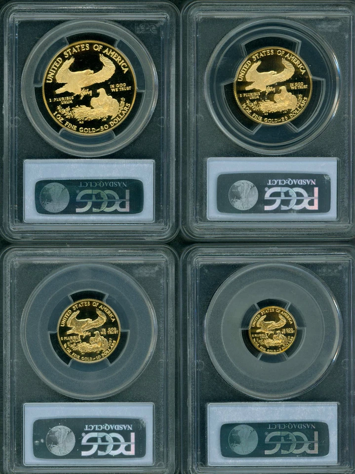 1989 4-COINS SET W & P $50 $25 $10 $5 GOLD EAGLE PCGS PR70 PROOF PF70 SCARCE - Image 2 of 2