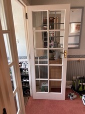 Internal wooden door with glass panes