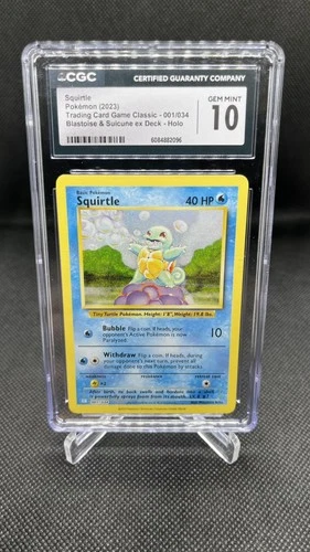 Squirtle Blastoise & Suicune Ex Deck Trading Card Game Classic 001/034 CGC 10🐢