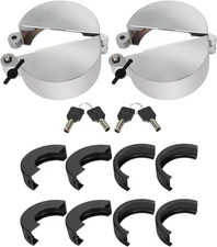 2 Pcs Upgrade Semi Truck Locking Fuel Cap Cover, with Two Keys, Fit for Kenworth