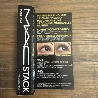 Authentic MAC Stack Mascara Superstack micro brush Volume Full Size 0.41 oz/12ml