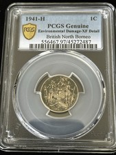 WW2 ERA! 1941-H British North Borneo 1 Cent - PCGS XF Detail - Rare Key Date