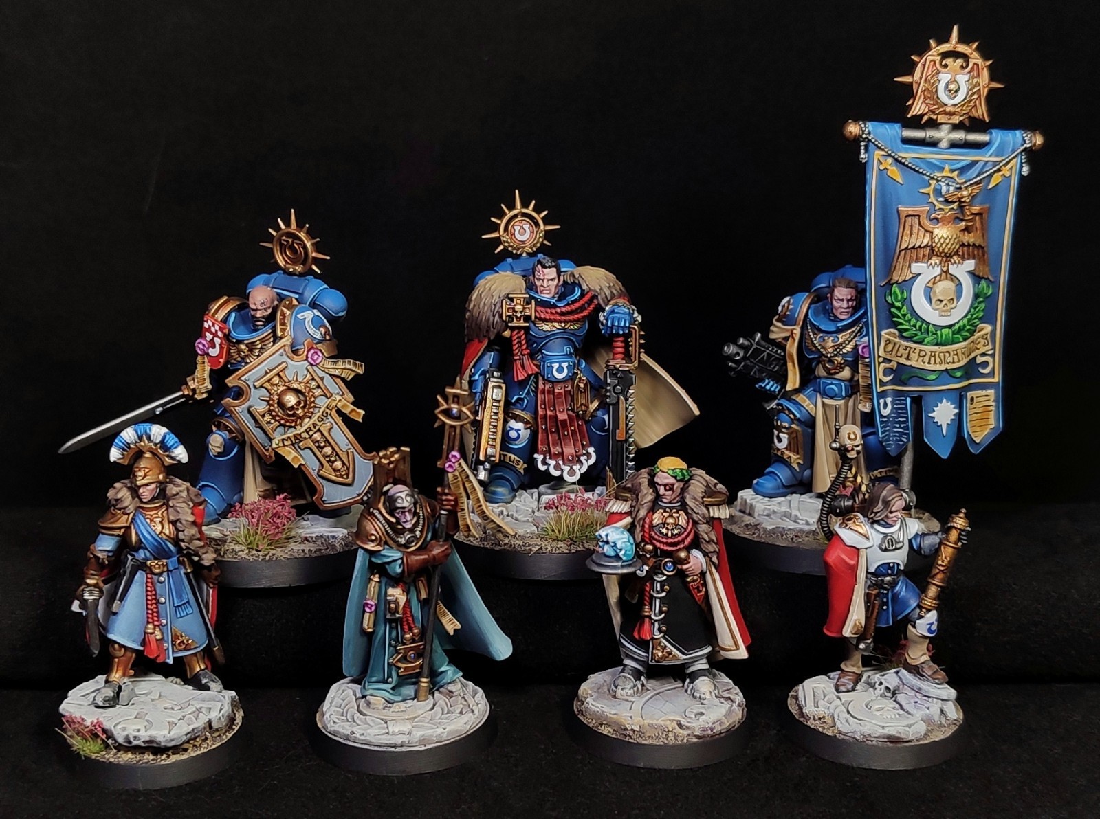 Captain Titus and The Wardens of Ultramar painted Warhammer 40k Space Marines