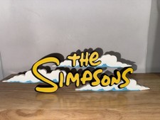 Letrero con logotipo 3D de La Nube de Los Simpson serie de espectáculos de televisión estante arte exhibición de pared Homer Bart