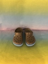 Crocs  Bayaband Clog Slip-On Lightweight Grey Blue Pivot Heel Strap EUC