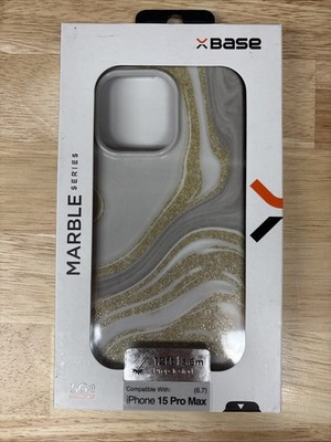 Base Marble Gold Swirl Protective MagSafe Case For Apple iPhone 15 Pro Max