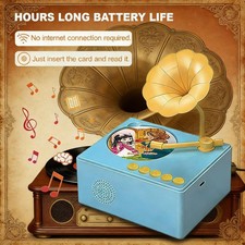 Toddler Phonograph with 96 Music Learning Cards, Educational Gift